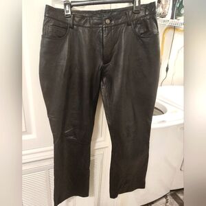 EUC Vintage Wilson's Leather Maxima Women's Black Leather Jeans Size 14